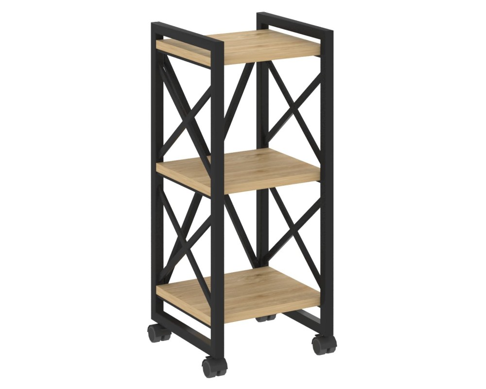 Loft Shelf Unit on Casters - 3 Shelves, 400x400x968 cm
