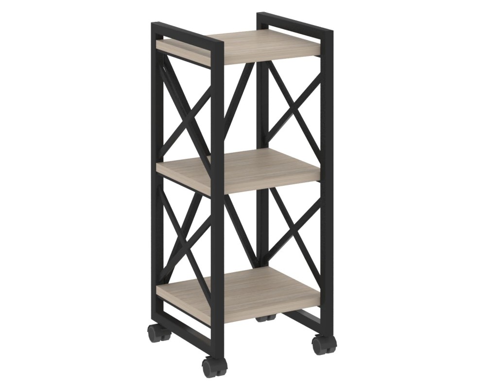 Loft Shelf Unit on Casters - 3 Shelves, 400x400x968 cm