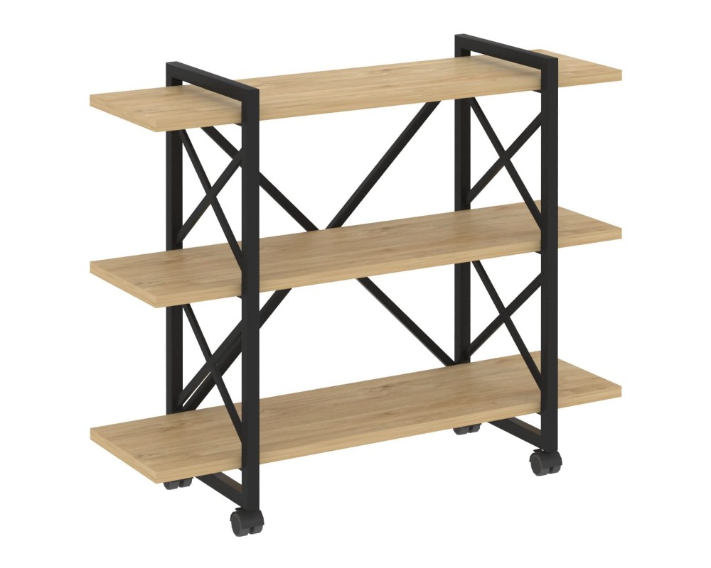 Loft Shelf Unit on Casters - 3 Shelves, 1200x400x968 cm