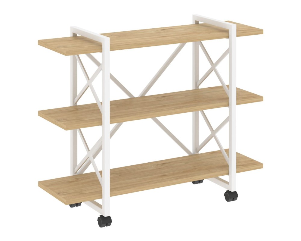 Loft Shelf Unit on Casters - 3 Shelves, 1200x400x968 cm