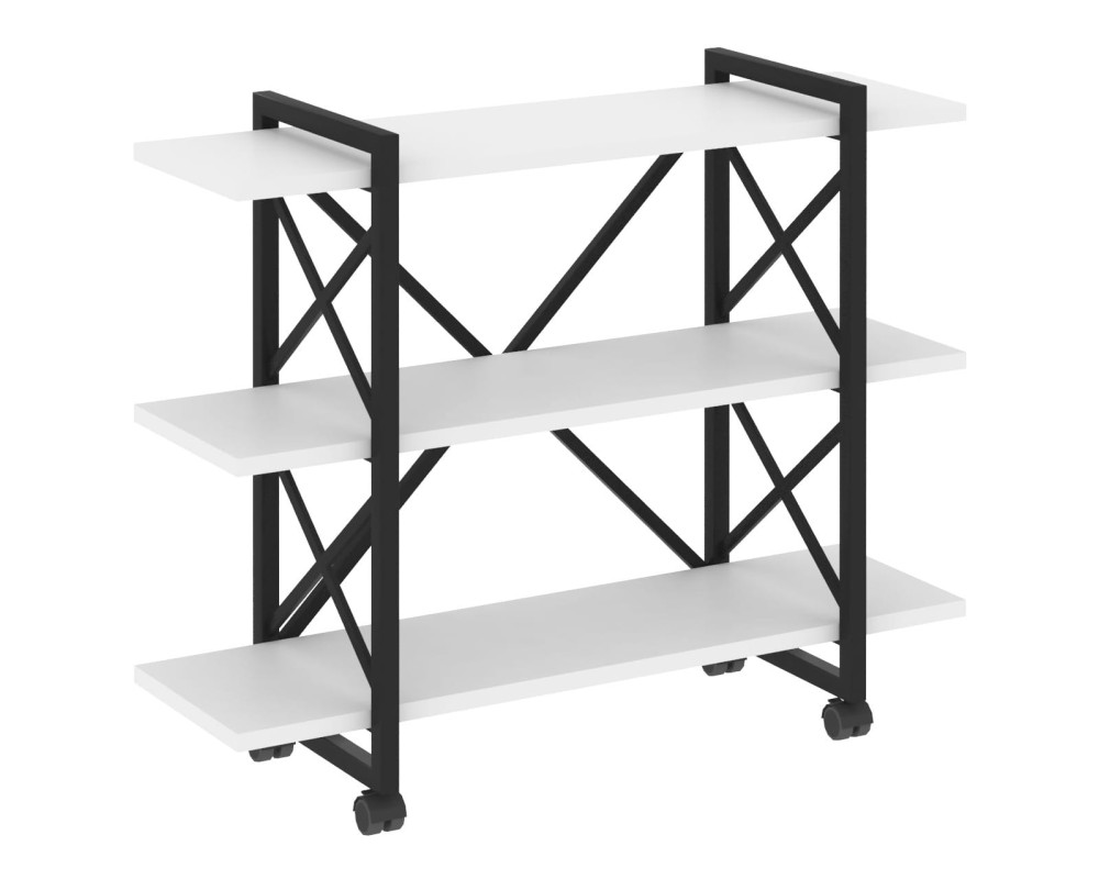 Loft Shelf Unit on Casters - 3 Shelves, 1200x400x968 cm