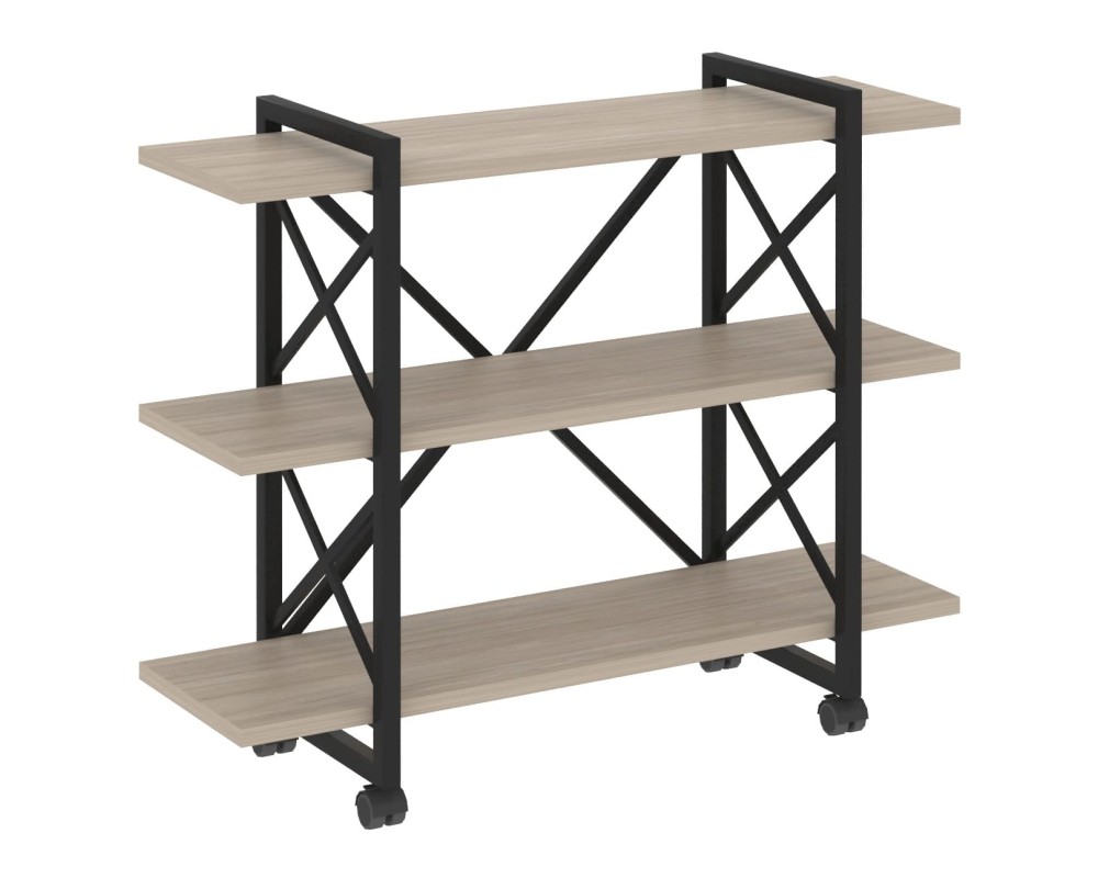 Loft Shelf Unit on Casters - 3 Shelves, 1200x400x968 cm