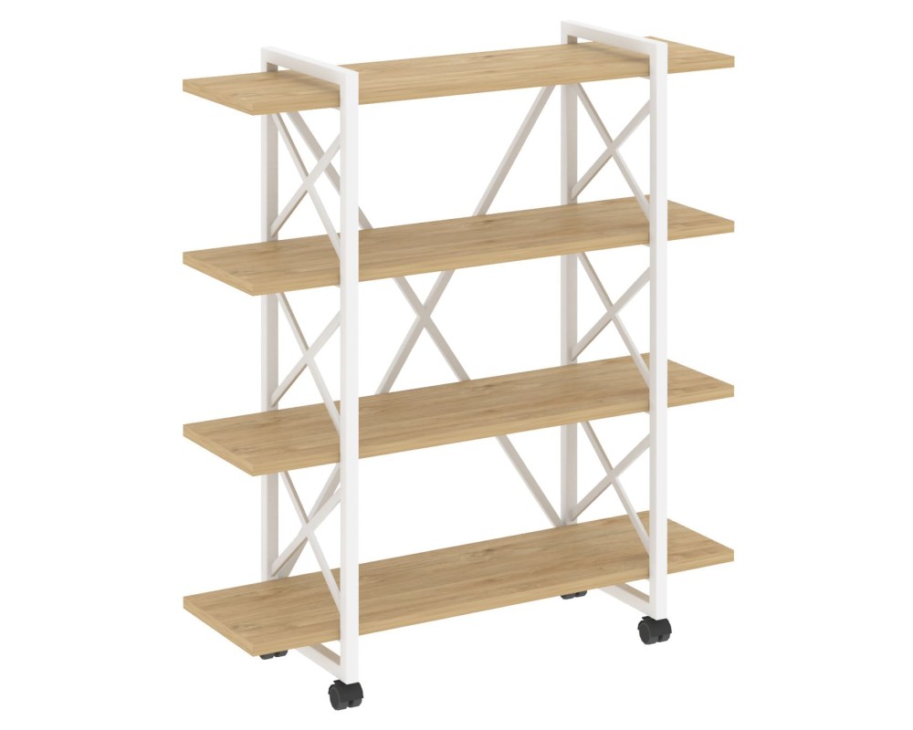 Loft Shelf Unit on Casters - 4 shelves, 1200x400x1334 mm, Loft