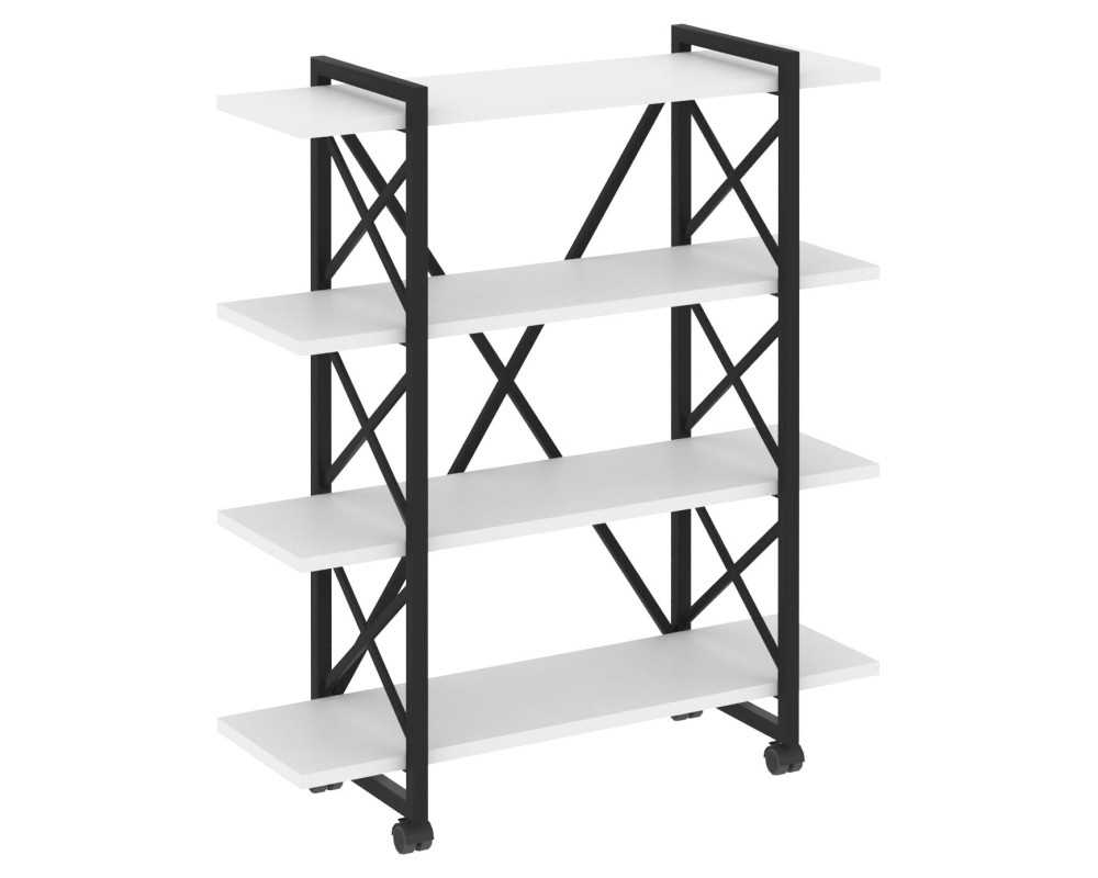 Loft Shelf Unit on Casters - 4 shelves, 1200x400x1334 mm, Loft