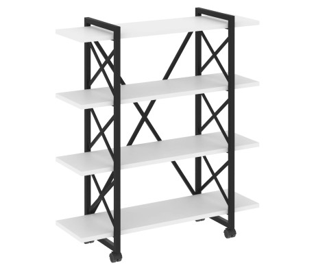 Loft Shelf Unit on Casters - 4 shelves, 1200x400x1334 mm, Loft