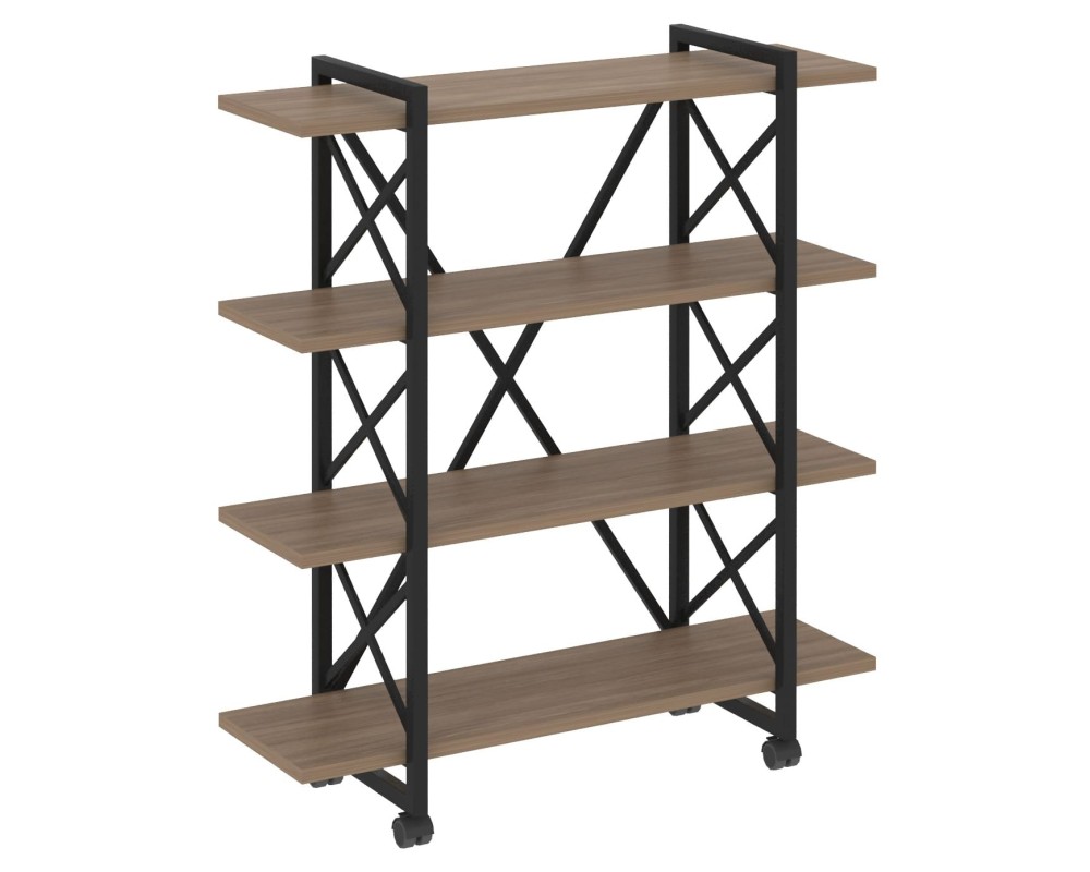 Loft Shelf Unit on Casters - 4 shelves, 1200x400x1334 mm, Loft