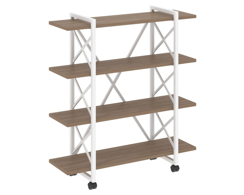 Loft Shelf Unit on Casters - 4 shelves, 1200x400x1334 mm, Loft