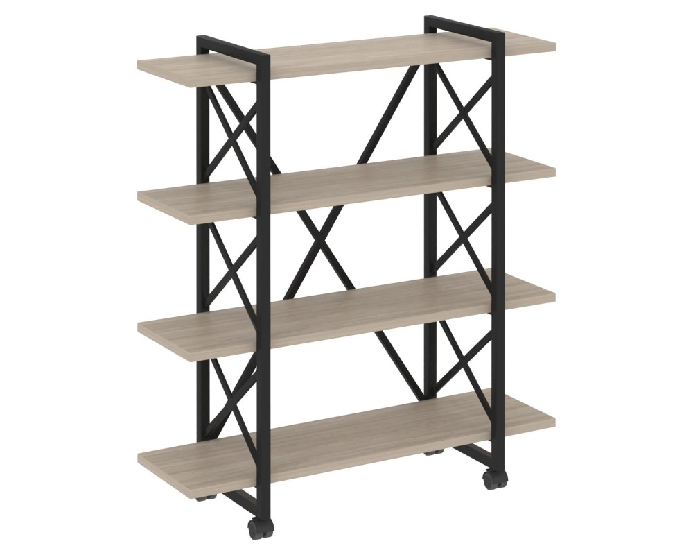 Loft Shelf Unit on Casters - 4 shelves, 1200x400x1334 mm, Loft