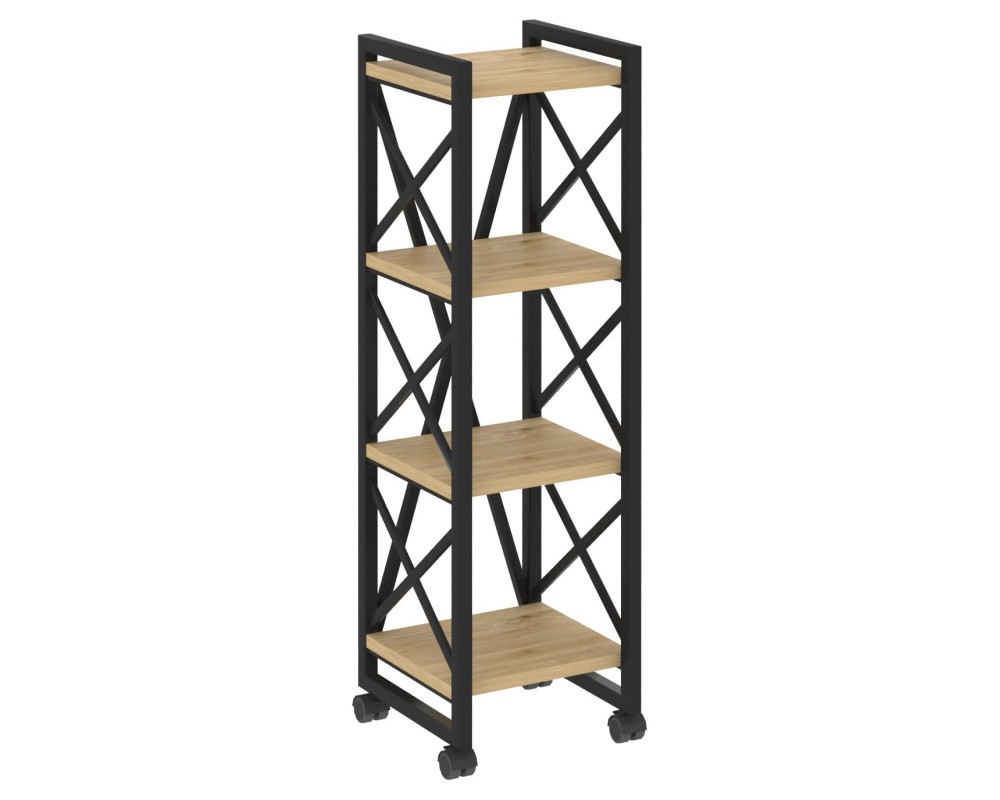 Loft Shelf Unit on Casters - 4 Shelves, 400x400x1334 cm