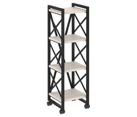 Loft Shelf Unit on Casters - 4 Shelves, 400x400x1334 cm