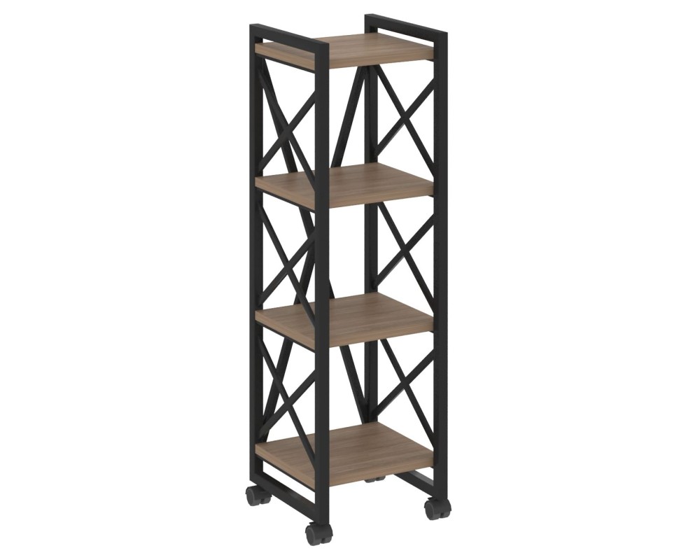 Loft Shelf Unit on Casters - 4 Shelves, 400x400x1334 cm