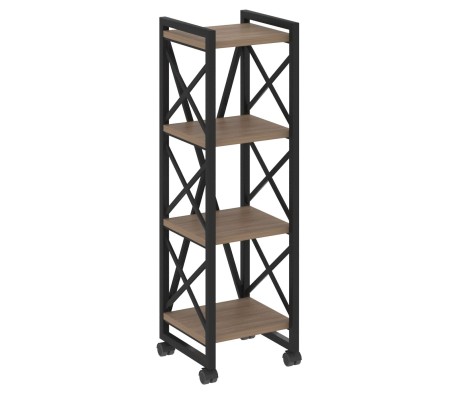 Loft Shelf Unit on Casters - 4 Shelves, 400x400x1334 cm