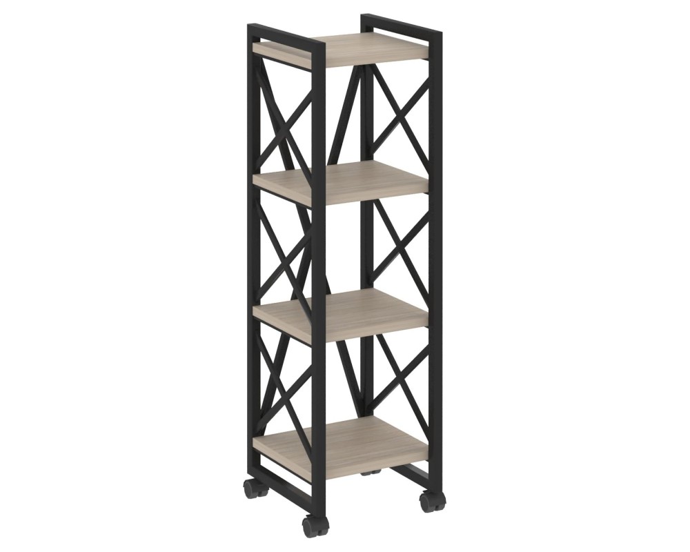 Loft Shelf Unit on Casters - 4 Shelves, 400x400x1334 cm