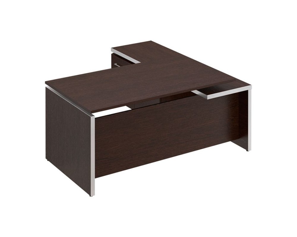 Executive Desk with Left Side Briefing Attachment, 180x180x76 cm, Reventon