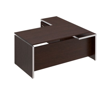 Executive Desk with Left Side Briefing Attachment, 180x180x76 cm, Reventon