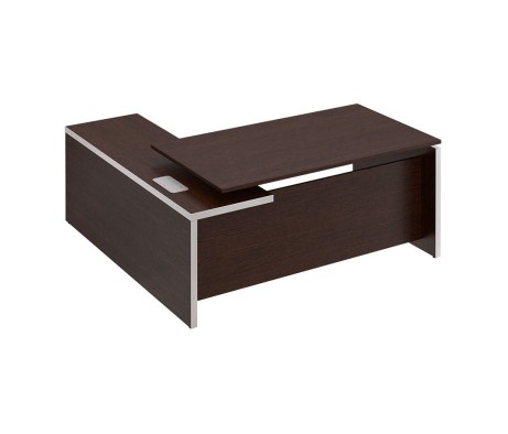 Executive Desk with Right Side Briefing Attachment, 180x180x76 cm, Reventon
