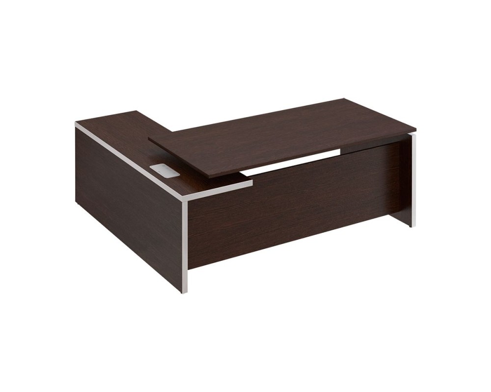 Executive Desk with Right Side Briefing Attachment, 200x180x76 cm, Reventon