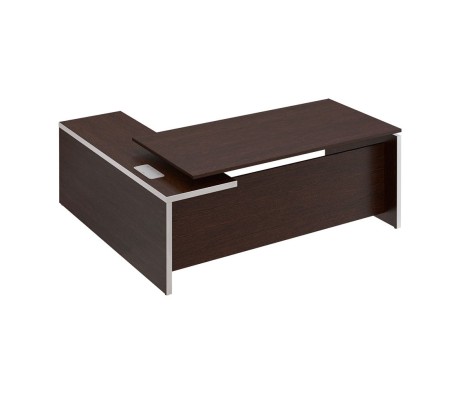 Executive Desk with Right Side Briefing Attachment, 200x180x76 cm, Reventon
