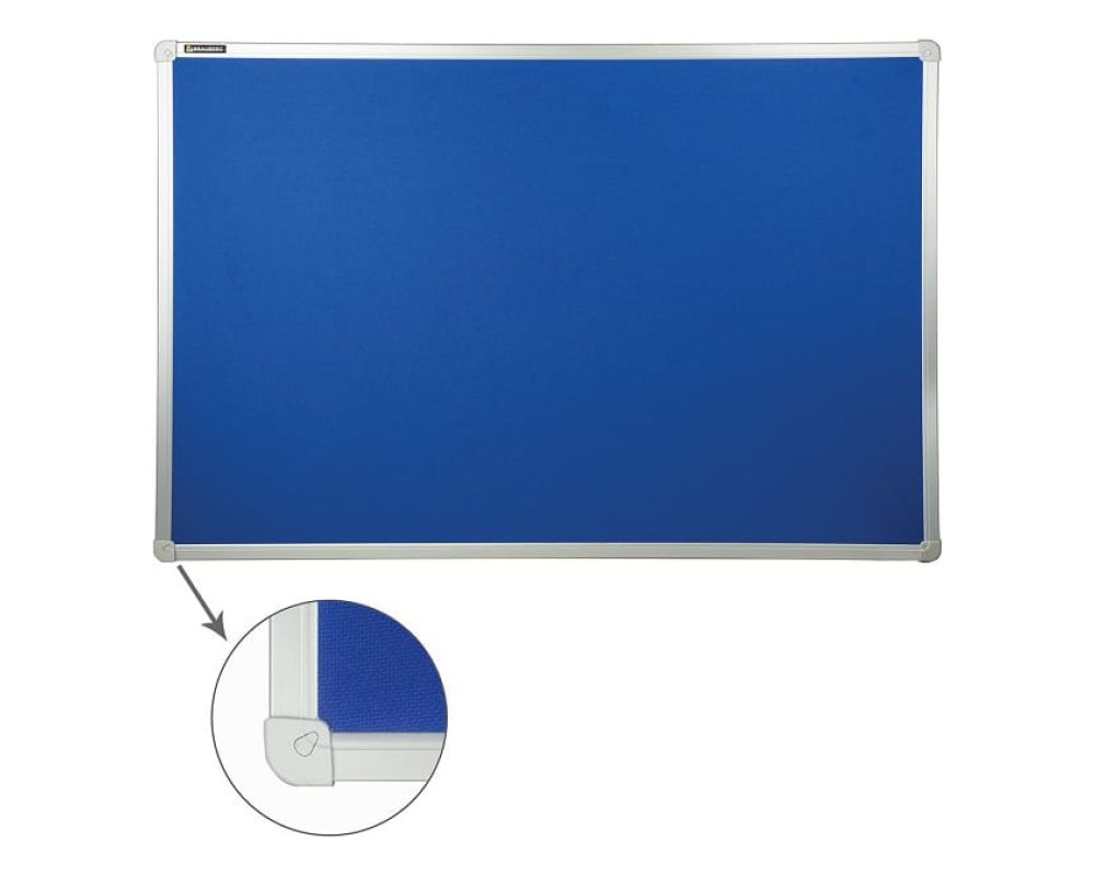 BRAUBERG Textile-Coated Notice Board, 60x90 cm