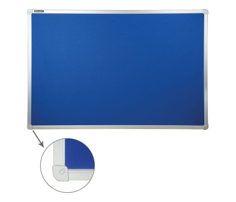 BRAUBERG Textile-Coated Notice Board, 60x90 cm