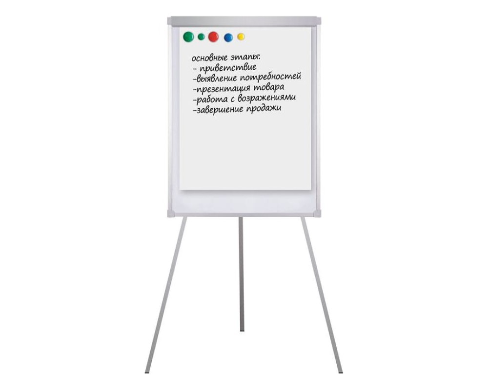 BRAUBERG Magnetic Marker Flipchart, 70x100 cm, with Paper Holders
