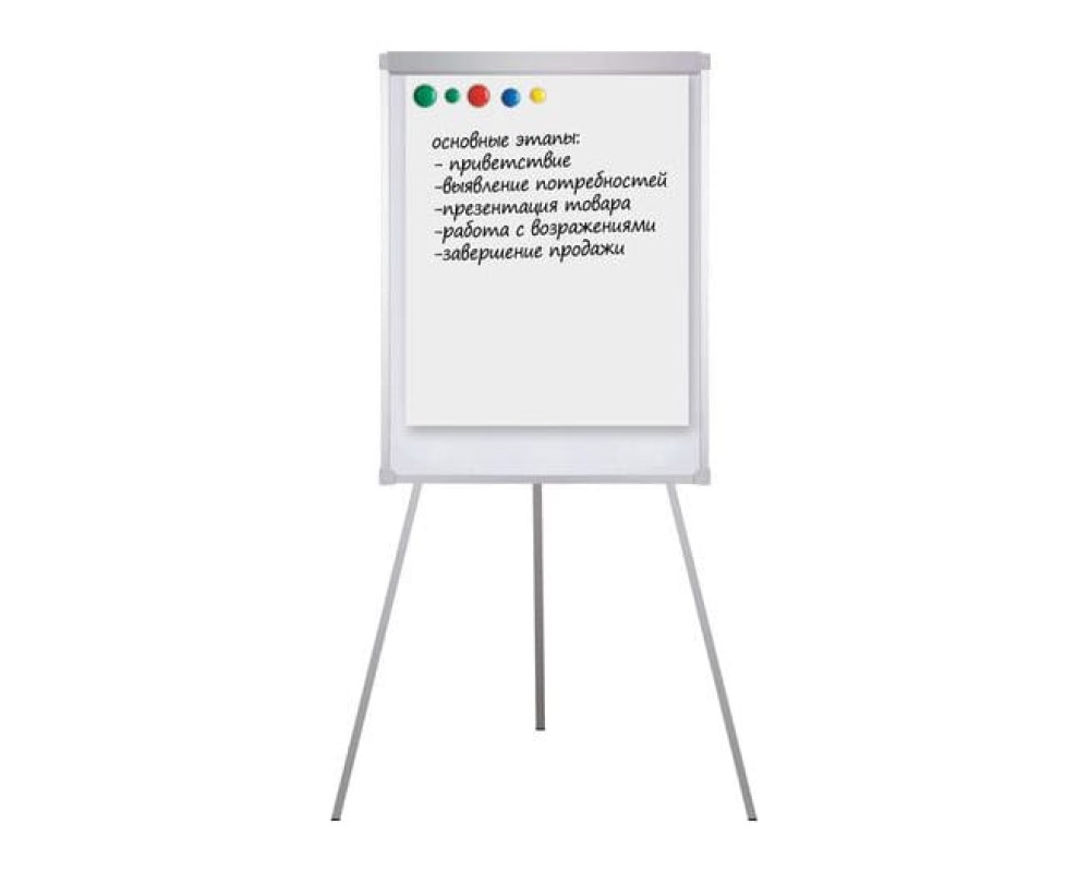 BRAUBERG Magnetic Marker Flipchart, 70x100 cm, with Paper Holders