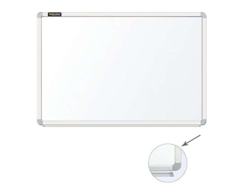 BRAUBERG Premium Magnetic Marker Board, 60x90 cm, Improved Aluminum Frame