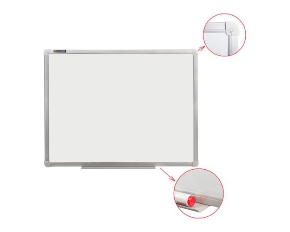 BRAUBERG Standard Magnetic Marker Board, 45x60 cm, Aluminum Frame