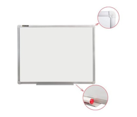 BRAUBERG Standard Magnetic Marker Board, 45x60 cm, Aluminum Frame