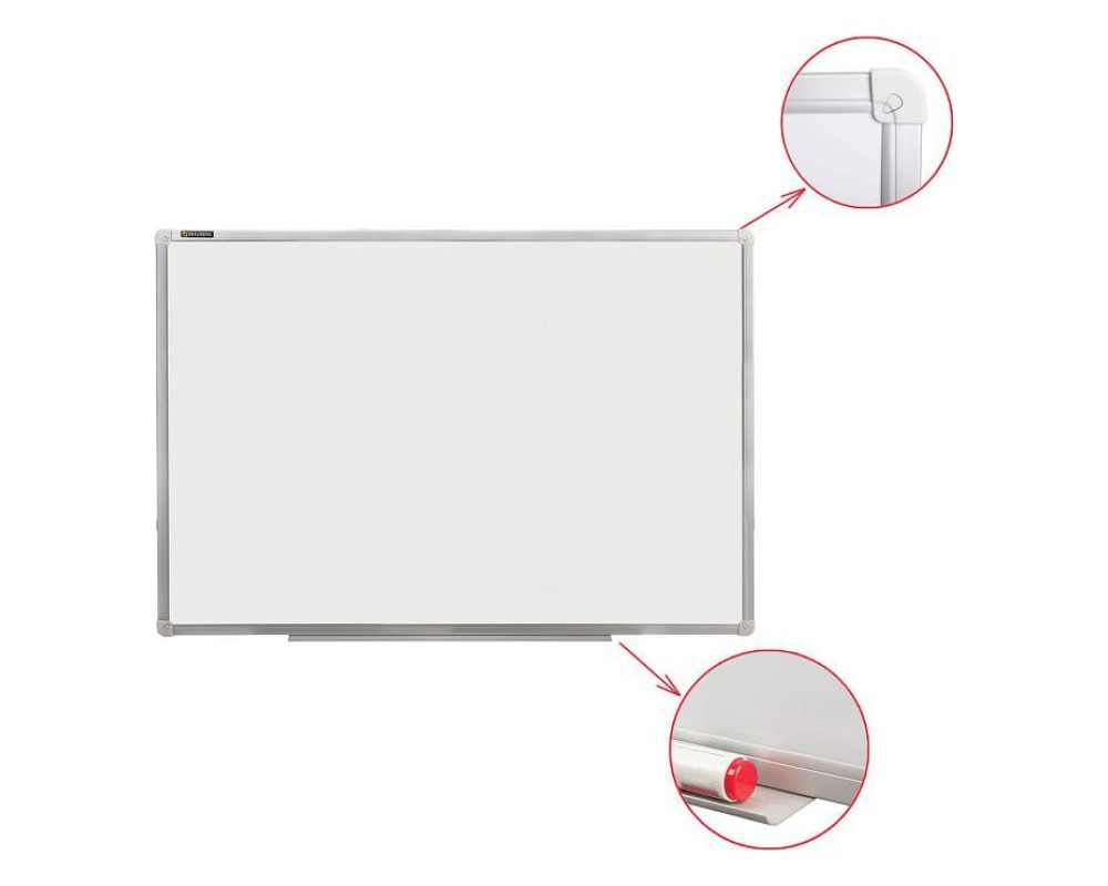 BRAUBERG Standard Magnetic Marker Board, 60x90 cm, Aluminum Frame