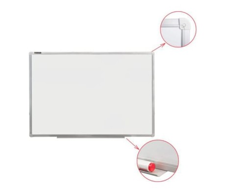 BRAUBERG Standard Magnetic Marker Board, 60x90 cm, Aluminum Frame