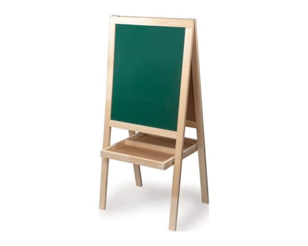 BRAUBERG Double-sided Magnetic Marker Chalk Easel Board, 56x67 cm