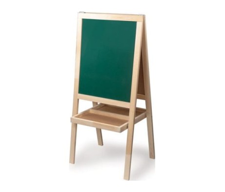 BRAUBERG Double-sided Magnetic Marker Chalk Easel Board, 56x67 cm