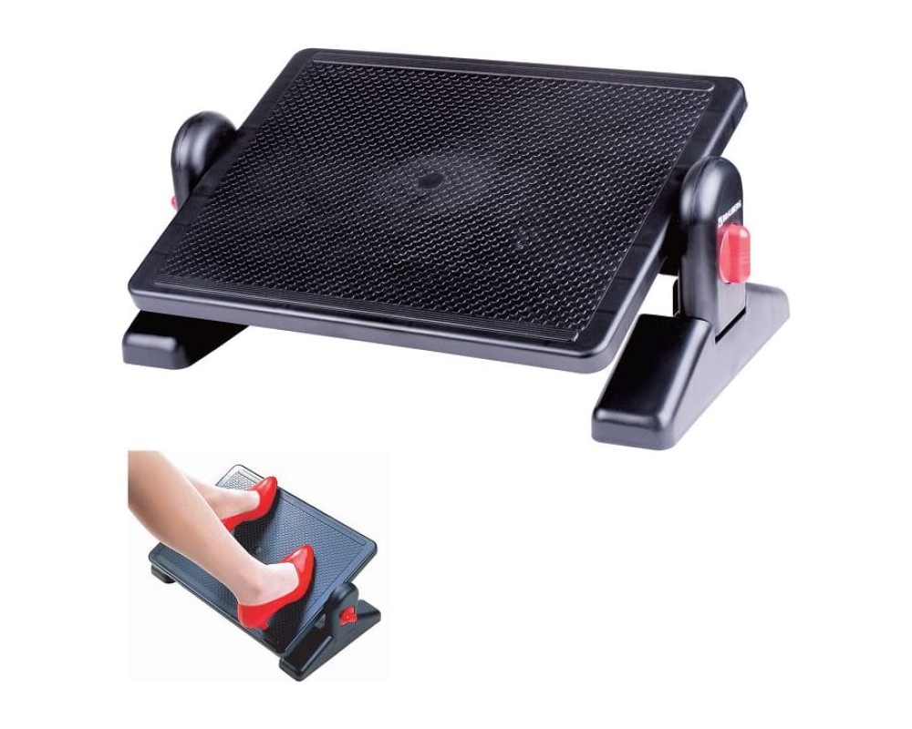BRAUBERG Office Footrest, 41.5x30mm, with Locks, Adjustable Height