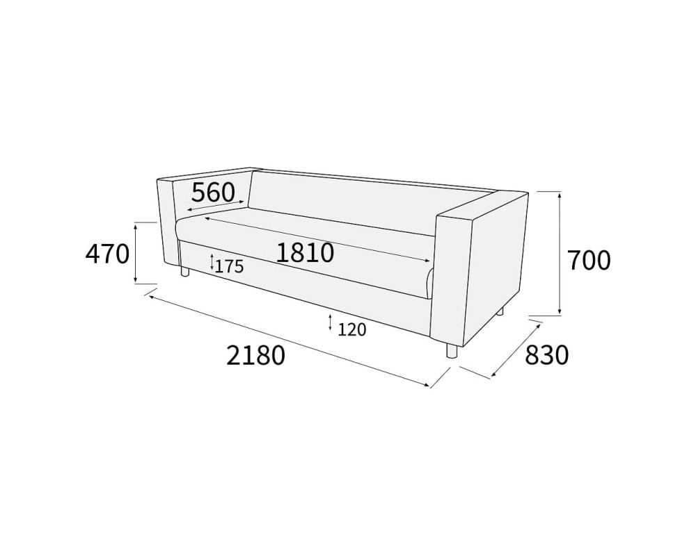 4-seater sofa Local Mercury
