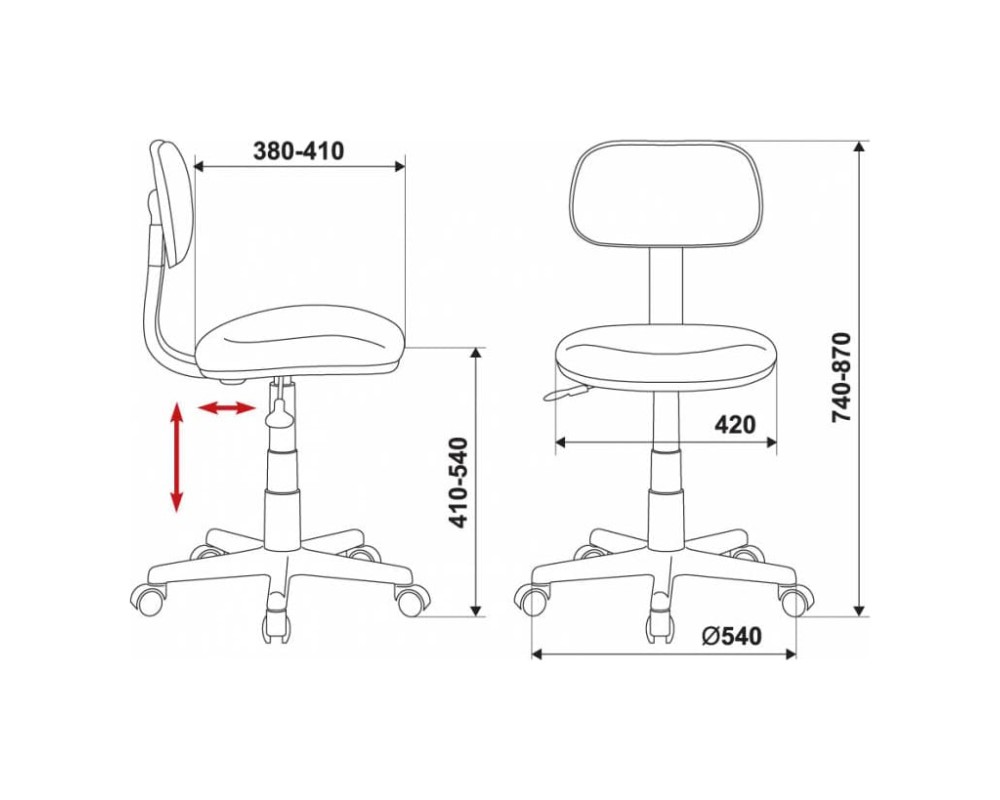 Bureaucrat CH-201NX/HEARTS-PK Armchair
