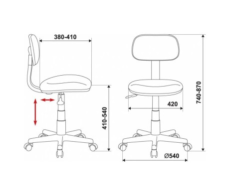 Bureaucrat CH-201NX/HEARTS-PK Armchair