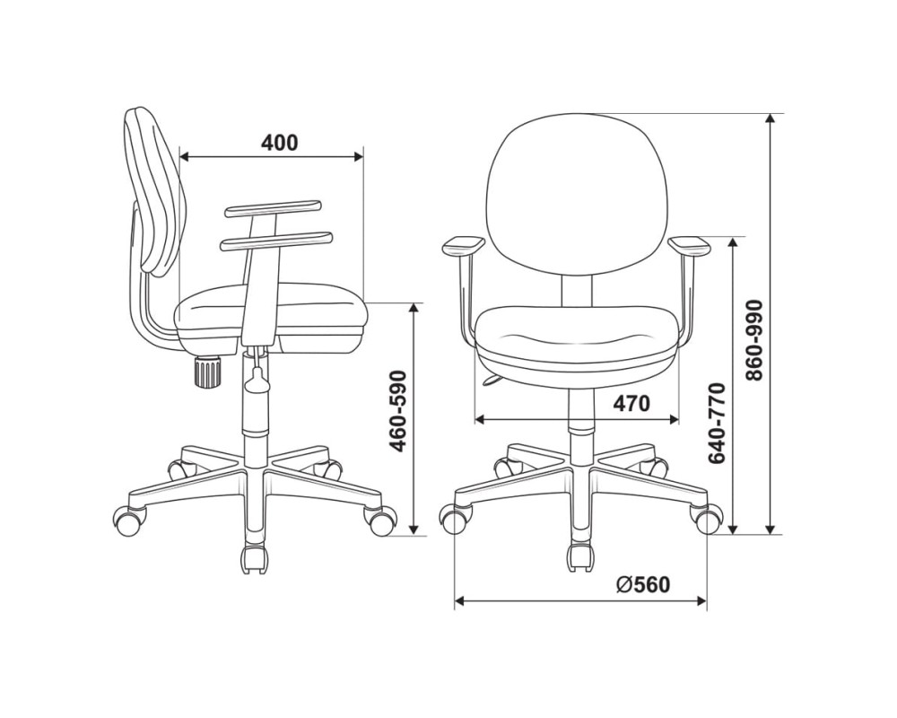 Bureaucrat CH-W356AXSN Armchair