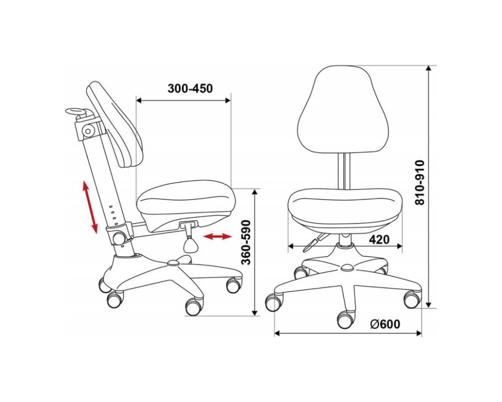 Bureaucrat KD-2/PK/Hearts-Pk Armchair