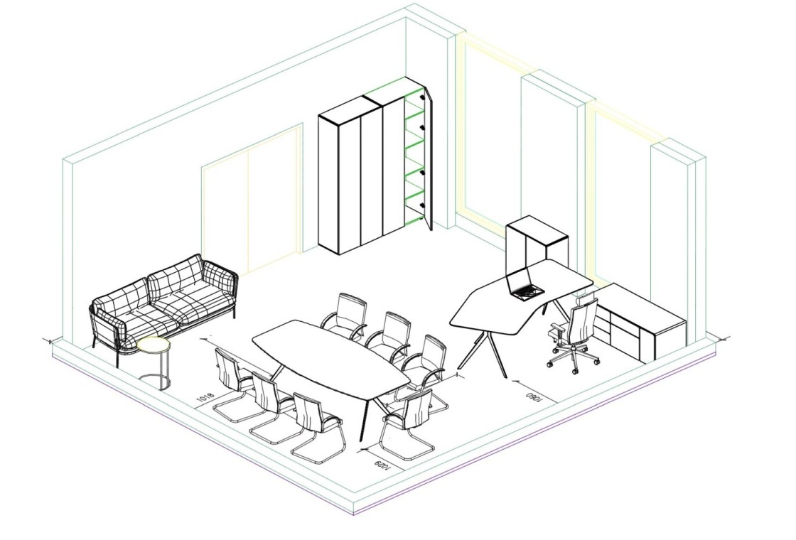 SuperJet design project | Furniture cost: $7800.