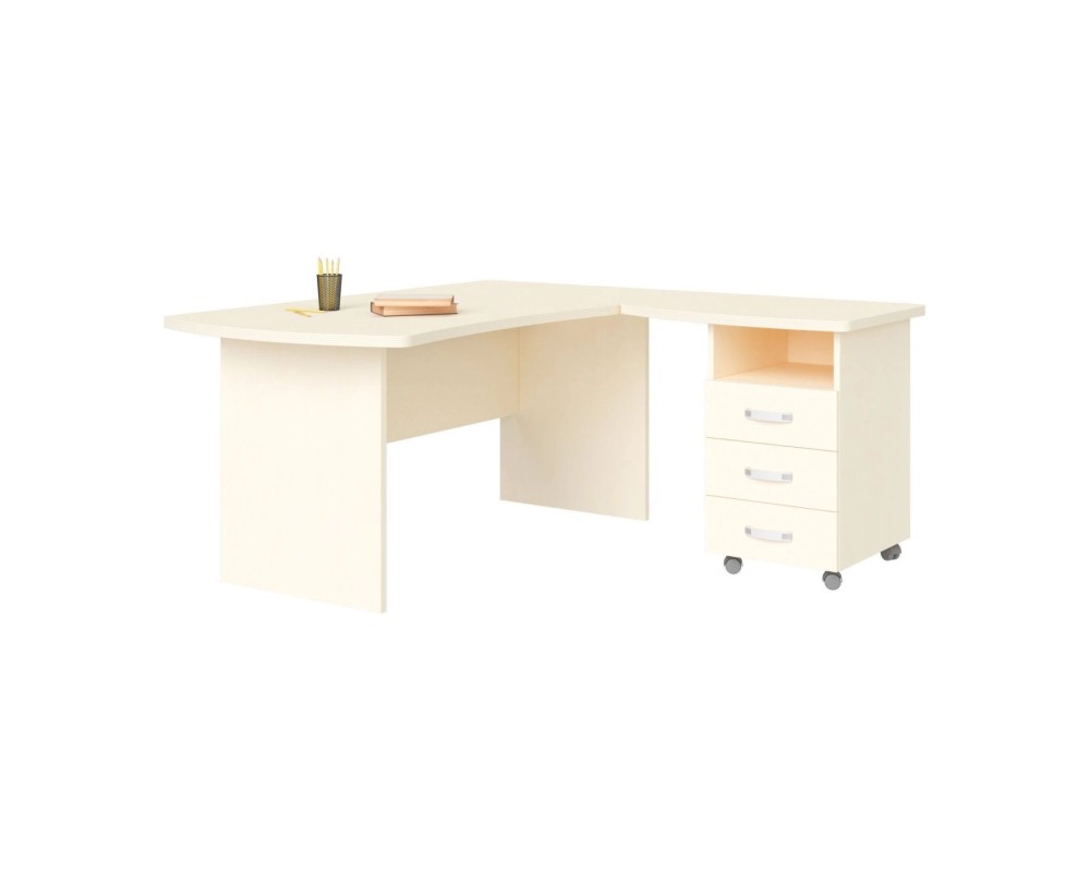 Right Workstation with Pedestal, 160x160x74, Berlin