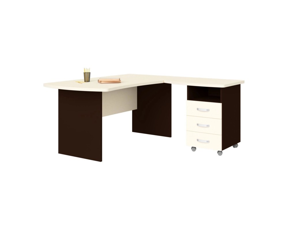 Right Workstation with Pedestal, 160x160x74, Berlin