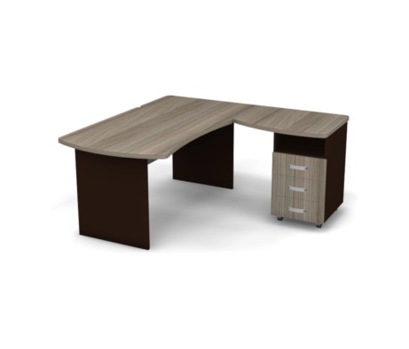 Right Workstation with Pedestal, 160x160x74, Berlin