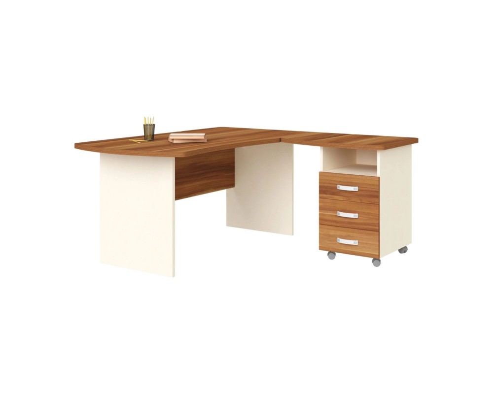 Right Workstation with Pedestal, 160x160x74, Berlin