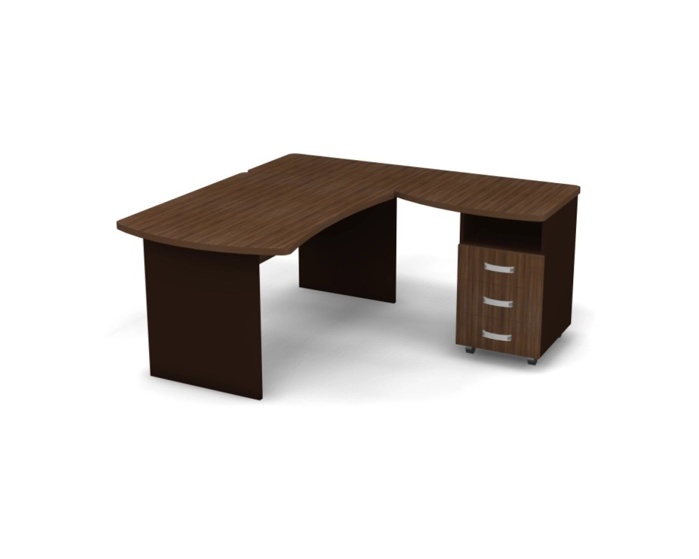 Right Workstation with Pedestal, 160x160x74, Berlin