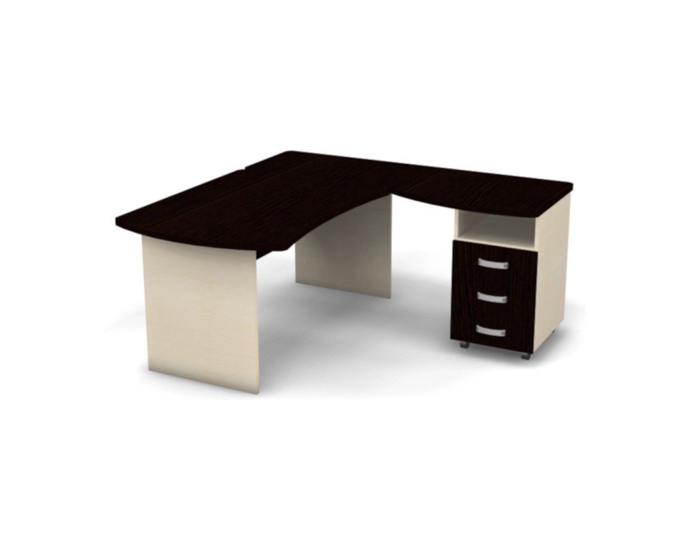 Right Workstation with Pedestal, 160x160x74, Berlin