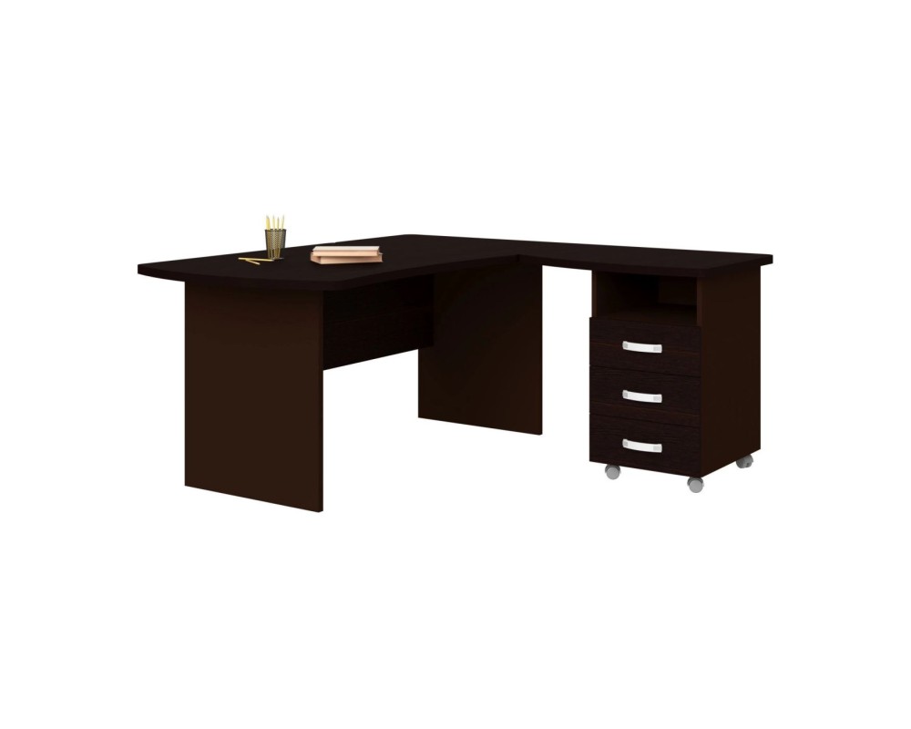 Right Workstation with Pedestal, 160x160x74, Berlin