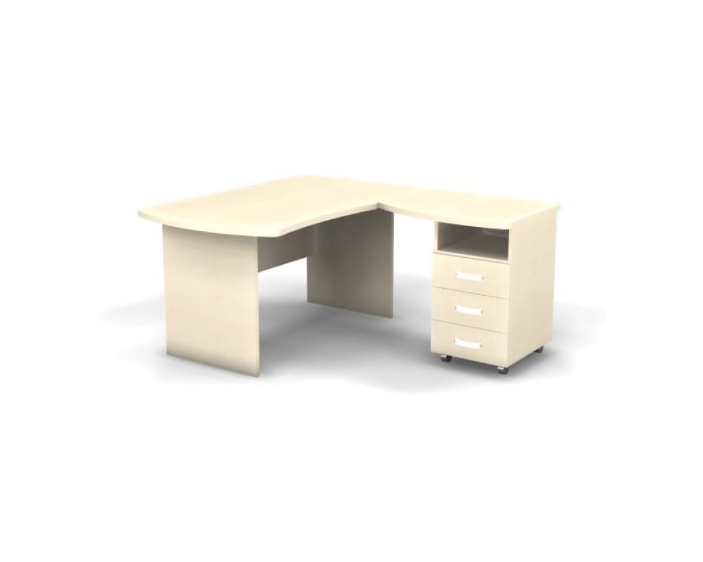 Right Workstation with Pedestal 140x160x74 Berlin