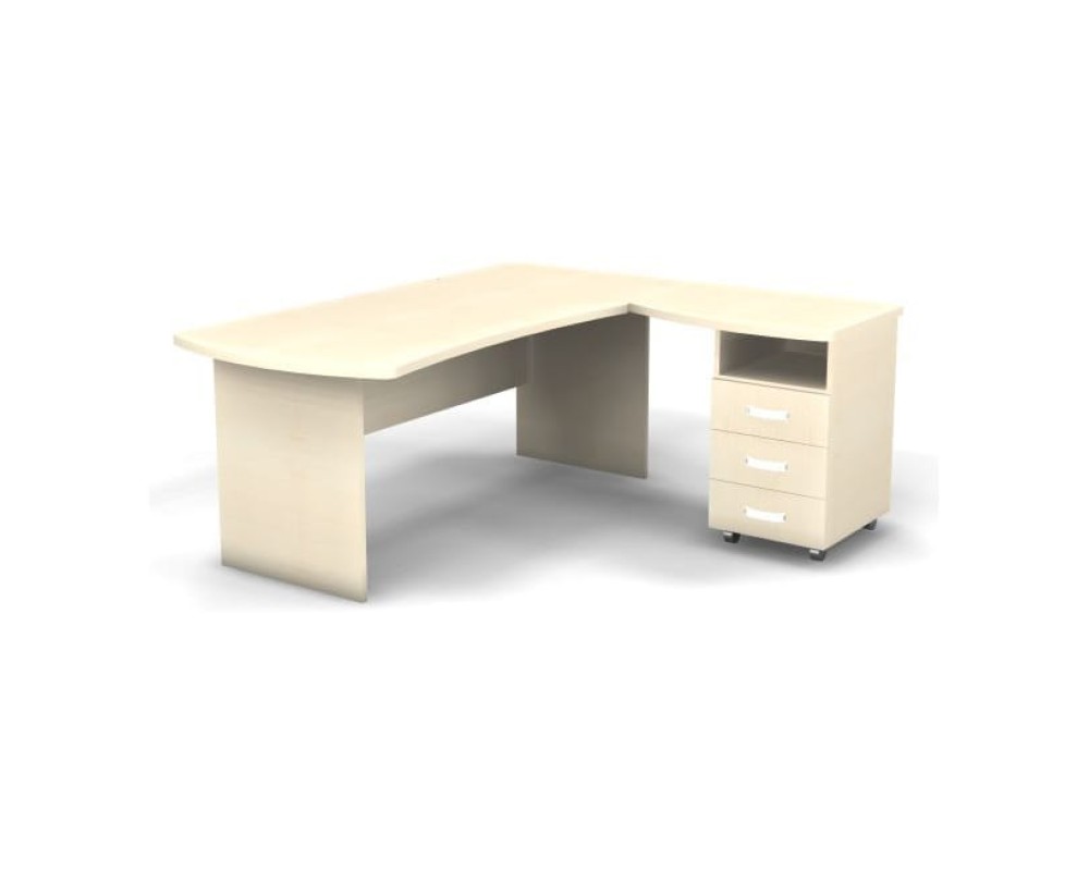 Right Workstation with Pedestal 180x160x74 Berlin