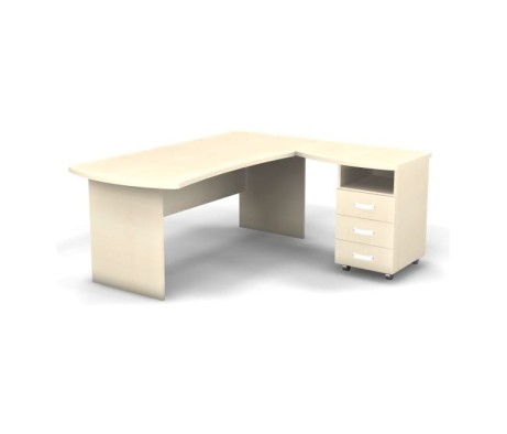 Right Workstation with Pedestal 180x160x74 Berlin